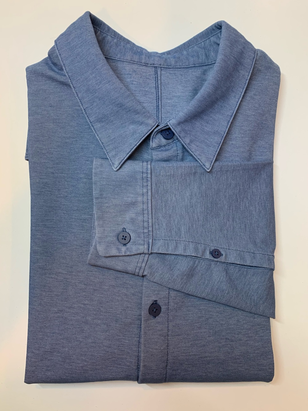 Lululemon Commission Long Sleeve Shirt XL - Enzyme Dye Mineral Blue